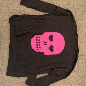 Quotation Skull Sweater
